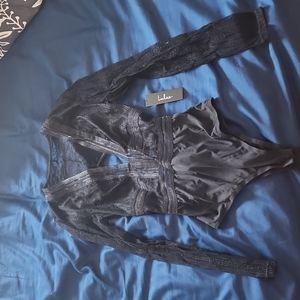 Lulus bodysuit, size S, black